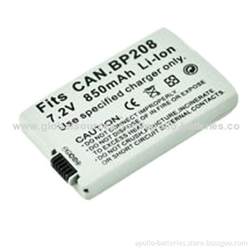 Battery for Canon BP-208, 7.2V, 850mAh